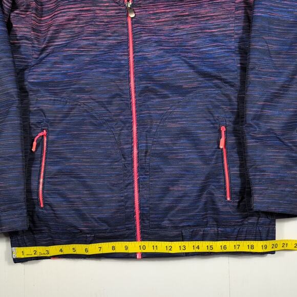 Roxy DryFlight 10K Snow Jacket Women M Blue Pink Hooded Waterproof Ski Snowboard - Picture 13 of 16
